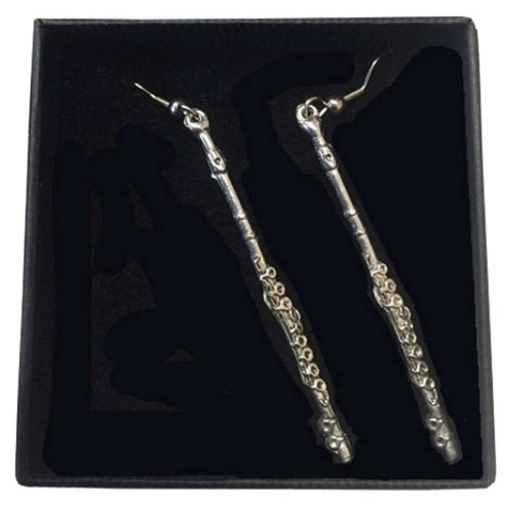 Flute Pewter Earrings